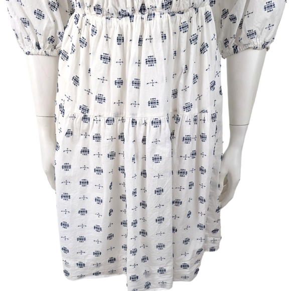 Anthropologie Marcie Cotton Surplice Dress Womens Small White Sundress - Picture 4 of 14